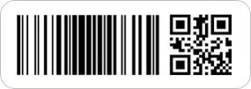 1D and 2D barcode label